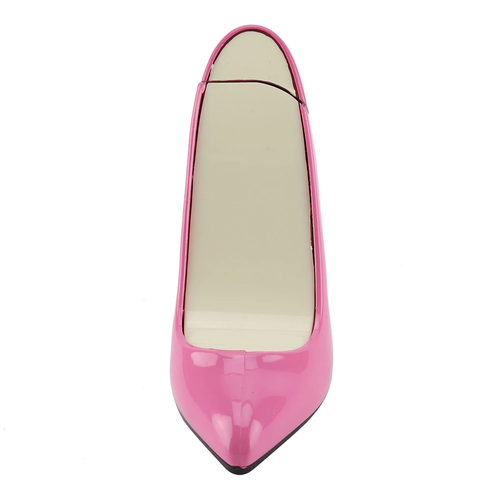 Fashionable High-heel Design Cigarette Lighter Jet Butane Gas Funny Smoking Lighter Pink
