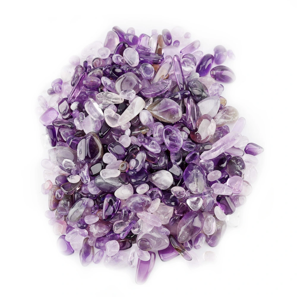 Tumbled Stone Chips Crushed Natural Crystal Quartz Pieces(Purple)