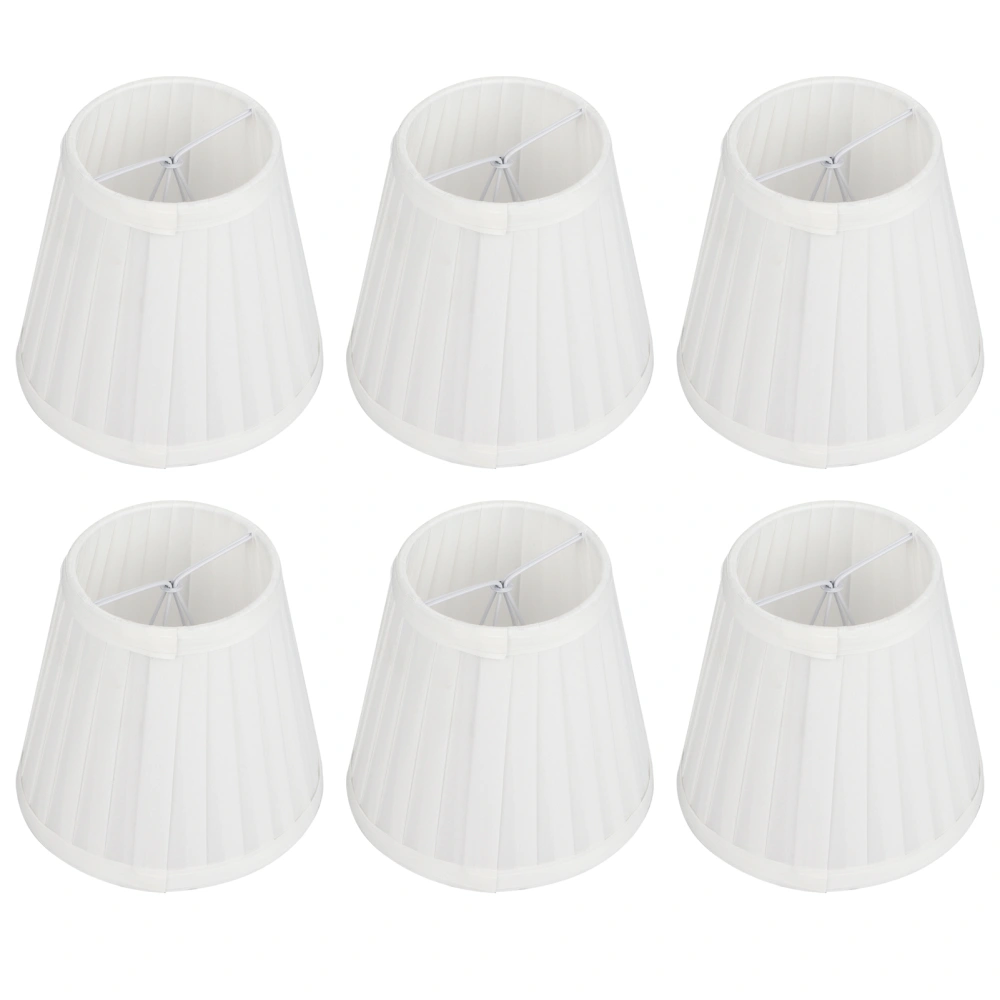 6PCS Fabric Chandelier Lampshade Wall Lamp Cover Shade for Living Room Bedroom Hotel Decor