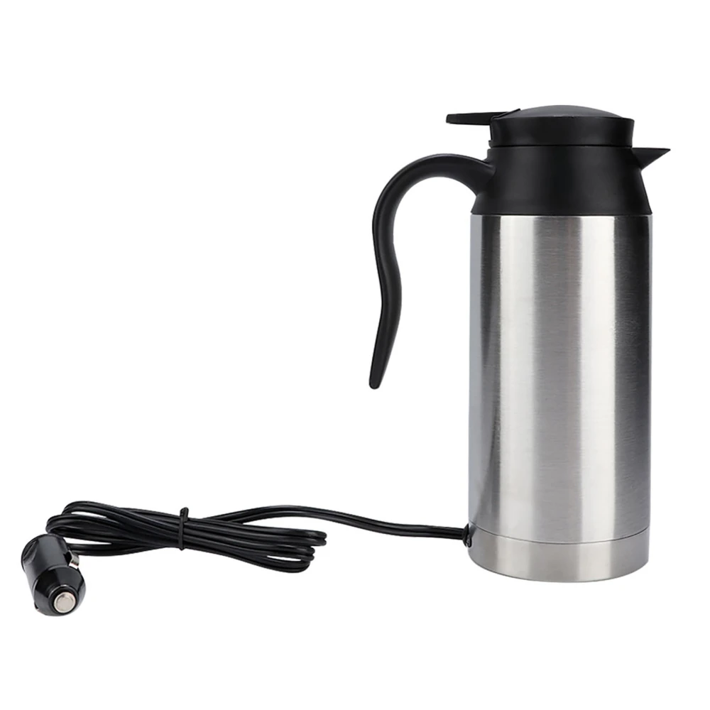 750ml Stainless Steel Car Electric Heating Mug Vehicle Drinking Cup Kettle for Travel (12V)