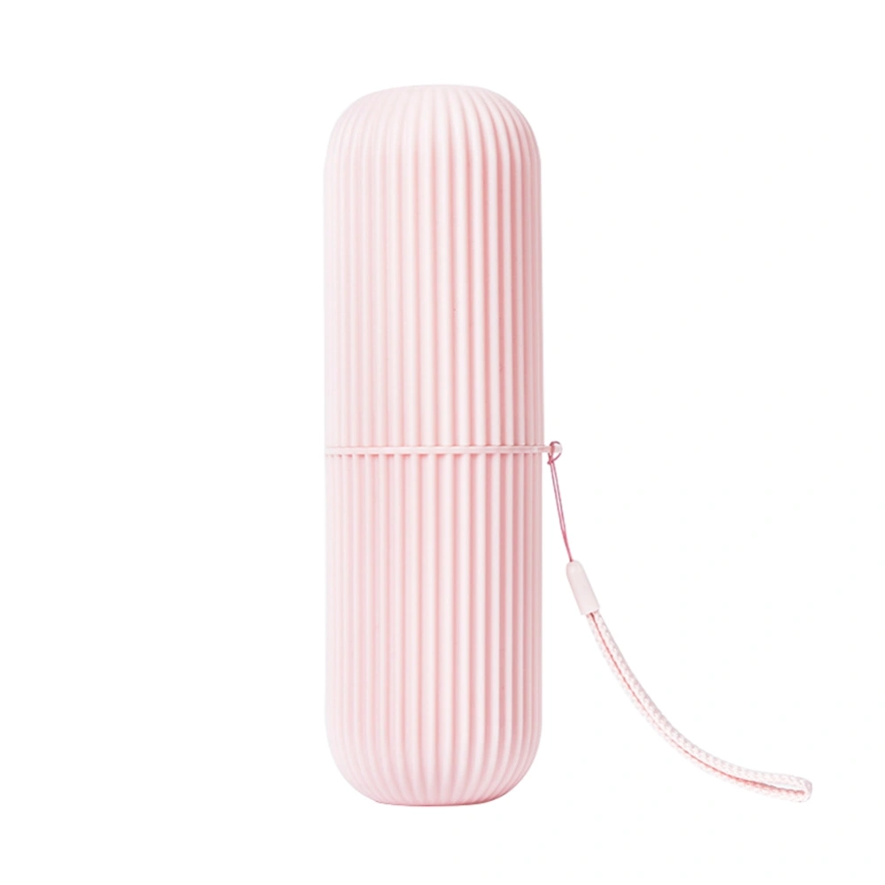 Travel Portable Toothbrush Box Toothpaste Holder Cup Bathroom Products (Pink)