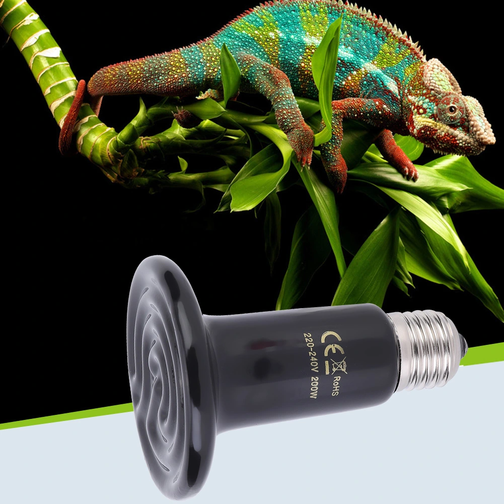 E27 Reptile Animal Ceramic Heating Lamp Infrared Pet Heat Light Lamp 220V-240V200W