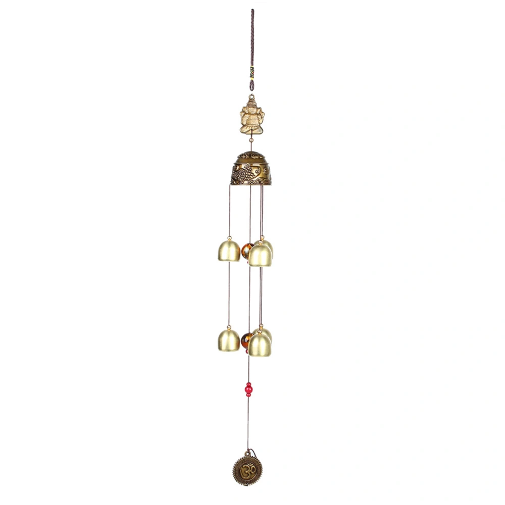 Hanging Ornament Good Luck Feng Shui Color Bells Wind Chimes China Home Decor(Leaves)