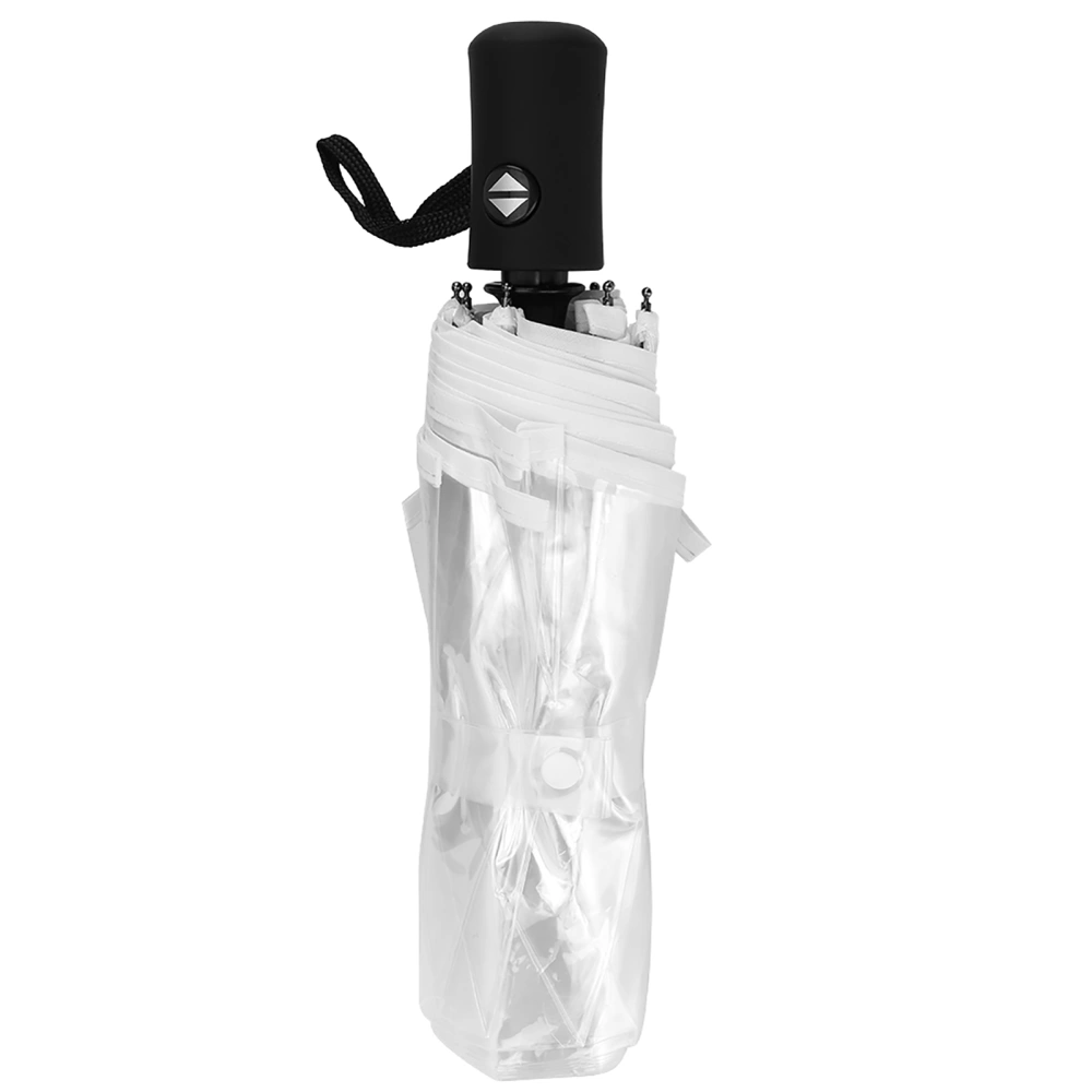 Portable Fashionable Transparent Automatic Three Folds Folding Rain Umbrella for Outdoor