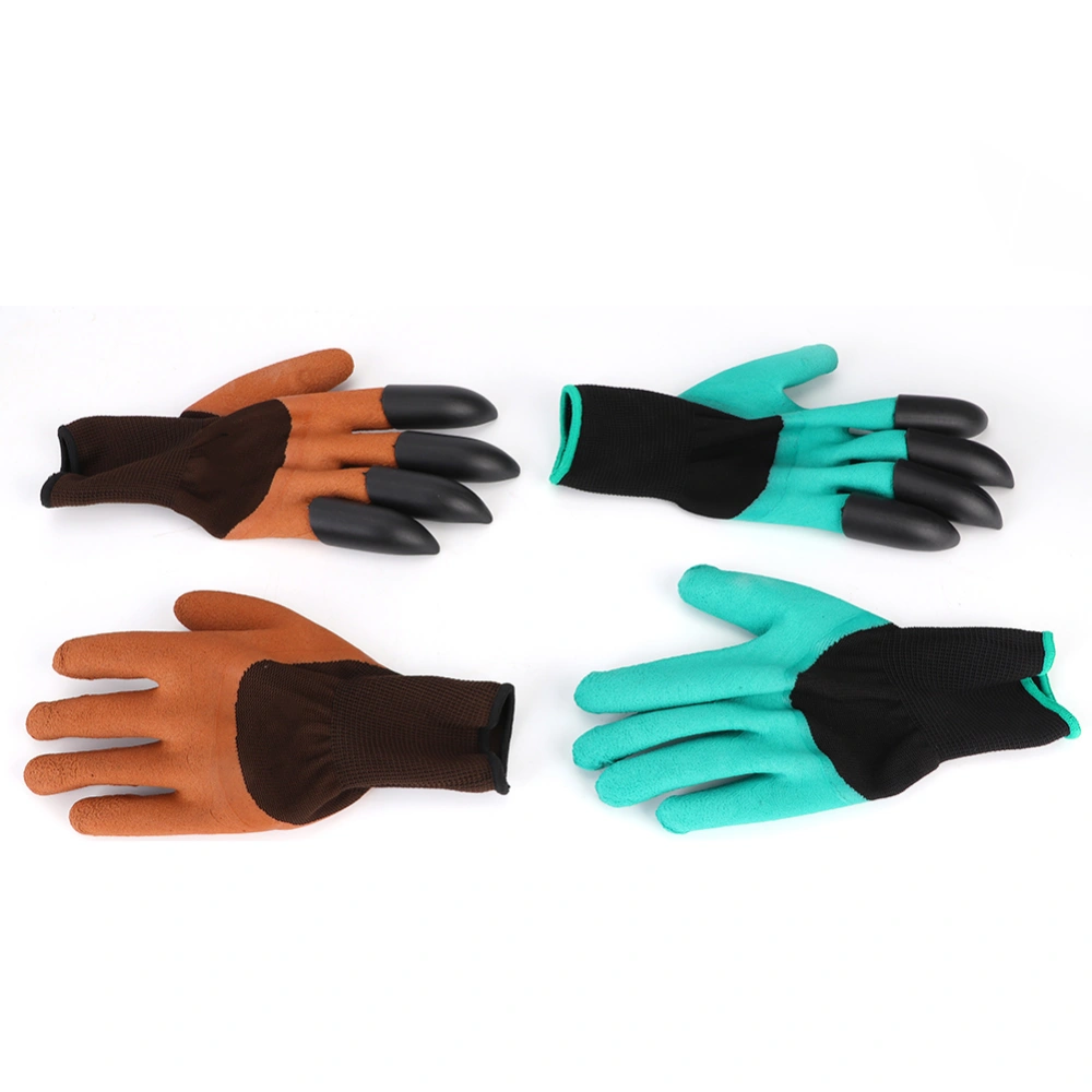 2 Pairs Gardening Digging Planting Pruning Tools Garden Claws Gloves