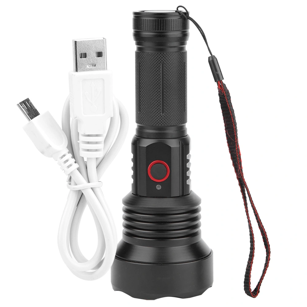 USB Charging Aluminum Alloy Outdoors Waterproof Super Bright Camping Hiking LED Flashlight