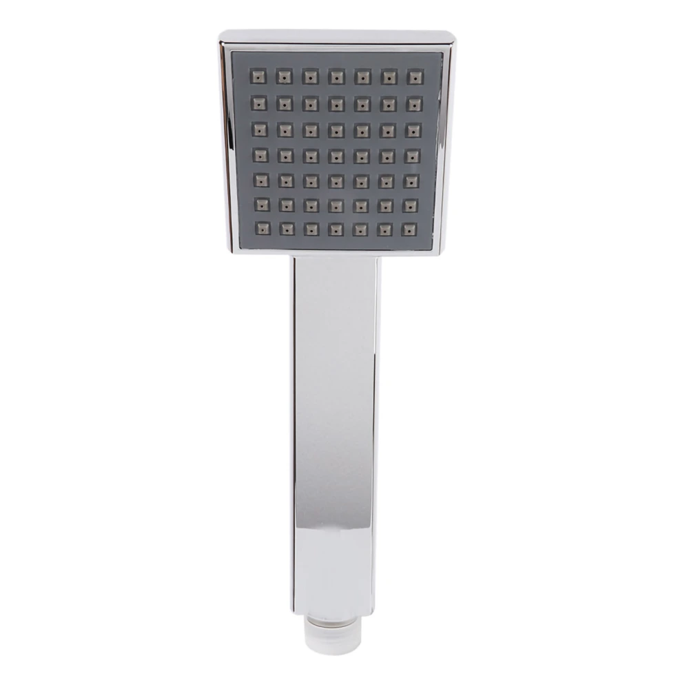 Square Handheld Shower Head Single High end Shower Head Top Spray Silver