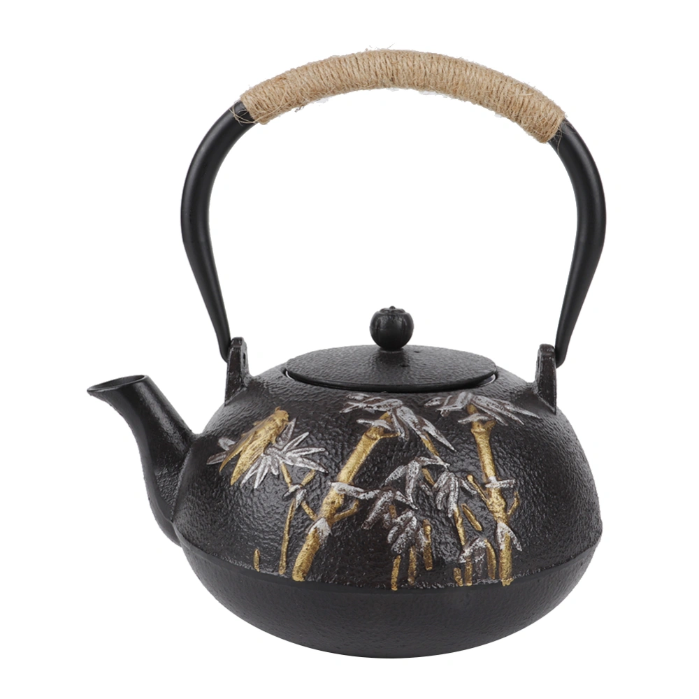 Cast Iron Tea Pot Bamboo Cicada Kettle Teapot Drinkware Iron Teapot Tea Set