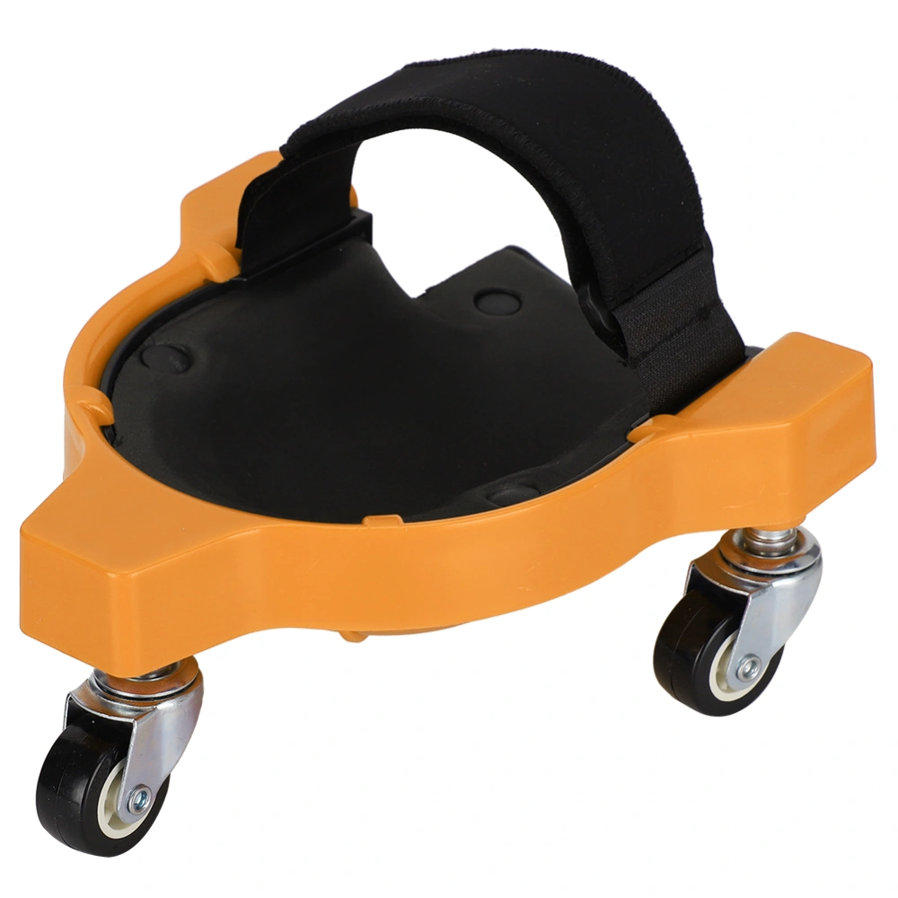 Multifunctional Sliding Knee Pad Labor-Saving Universal Wheel Woodworking Kneeling Pad(Yellow )