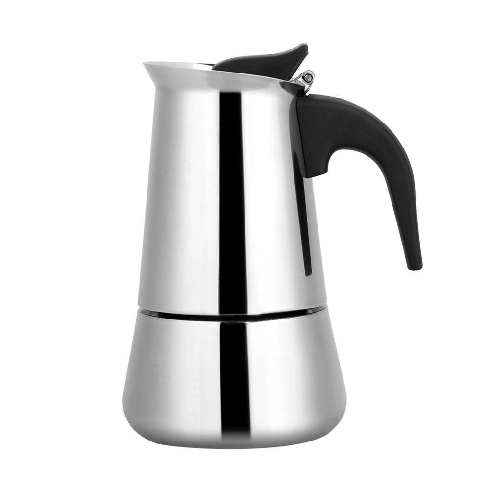 Portable Stainless Steel Coffee Pot Moka Espresso Maker Mocha Pot (100ml)