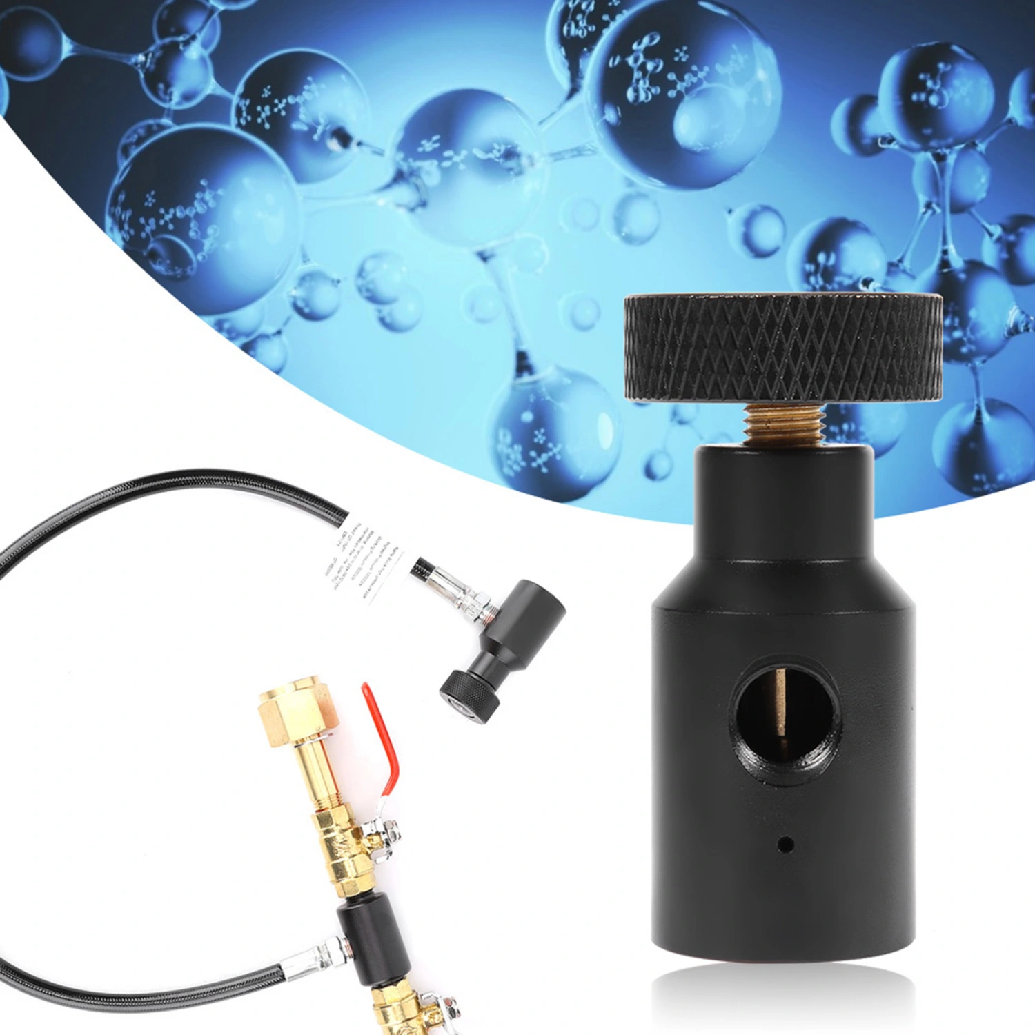1/8NPT CO2 Carbonator Cylinder Tank On Off Refill Adapter for Sodastream TR21*4