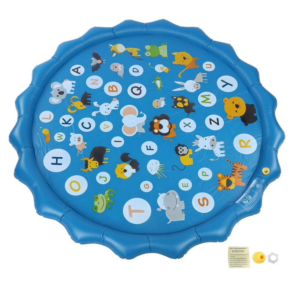 Portable Inflatable Water Mat Round Play Mat Water Cushion for Outdoor Courtyard