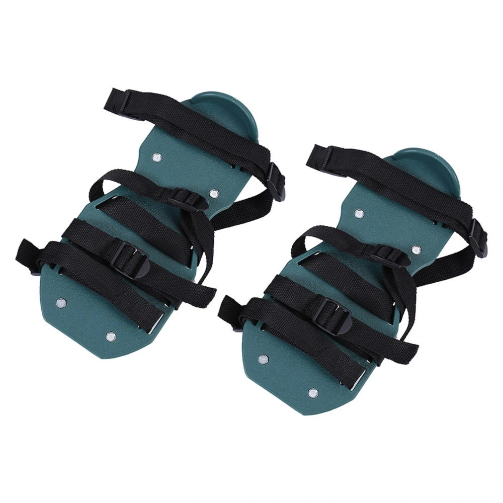 1 Pair of Lawn Aerator Sandals Heavy Duty Grass Spiked Shoes with Buckle Garden Tool (4 Straps)