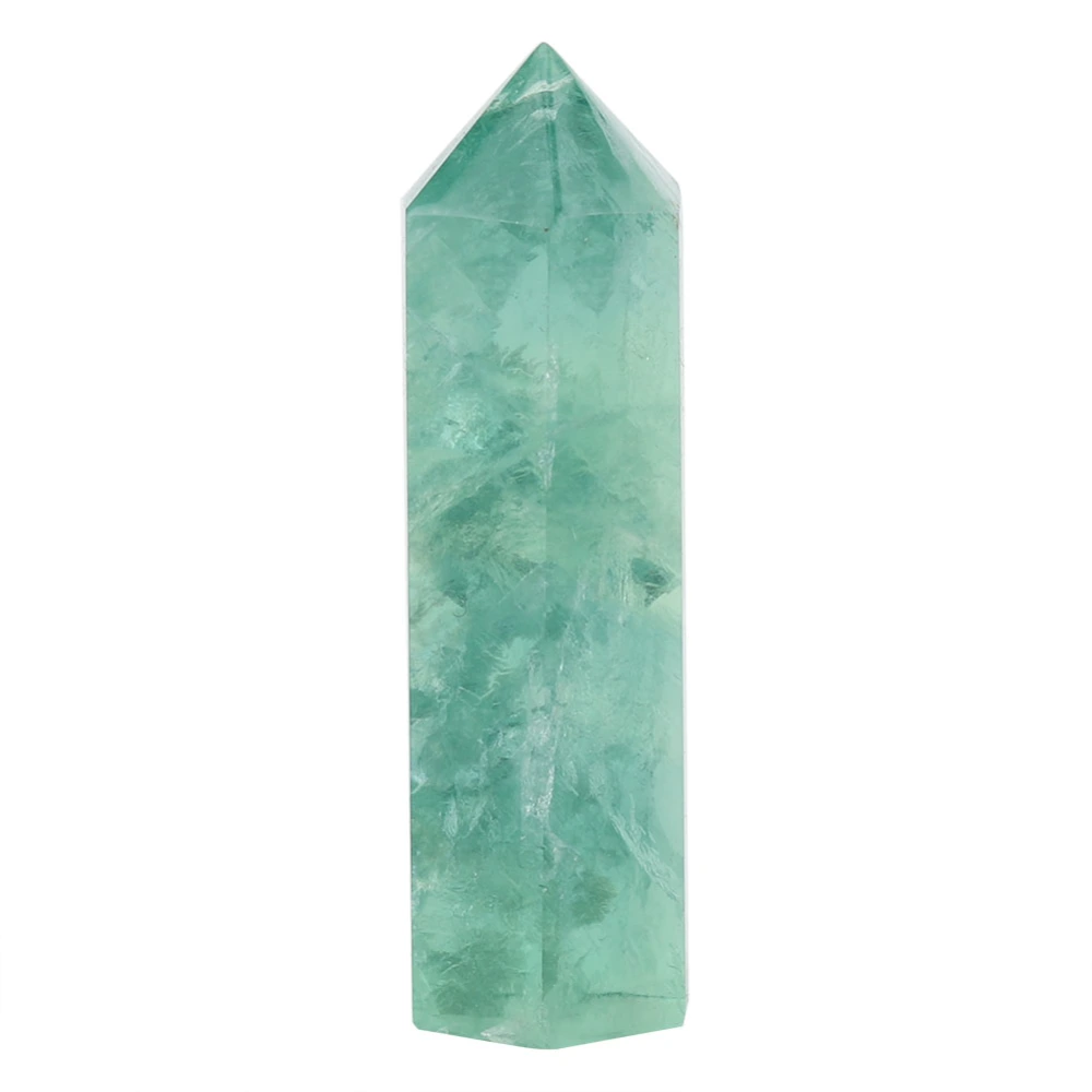 Crystal Quartz Natural Green Fluorite Hexagonal Crystal Column Fluorite Energy Stone （ 5-7cm）