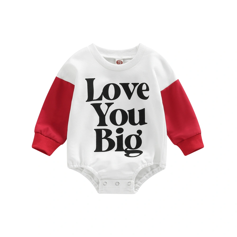 Toddler Rompers Casual Letter Print Long Sleeve Jumpsuit/ Sweatshirt