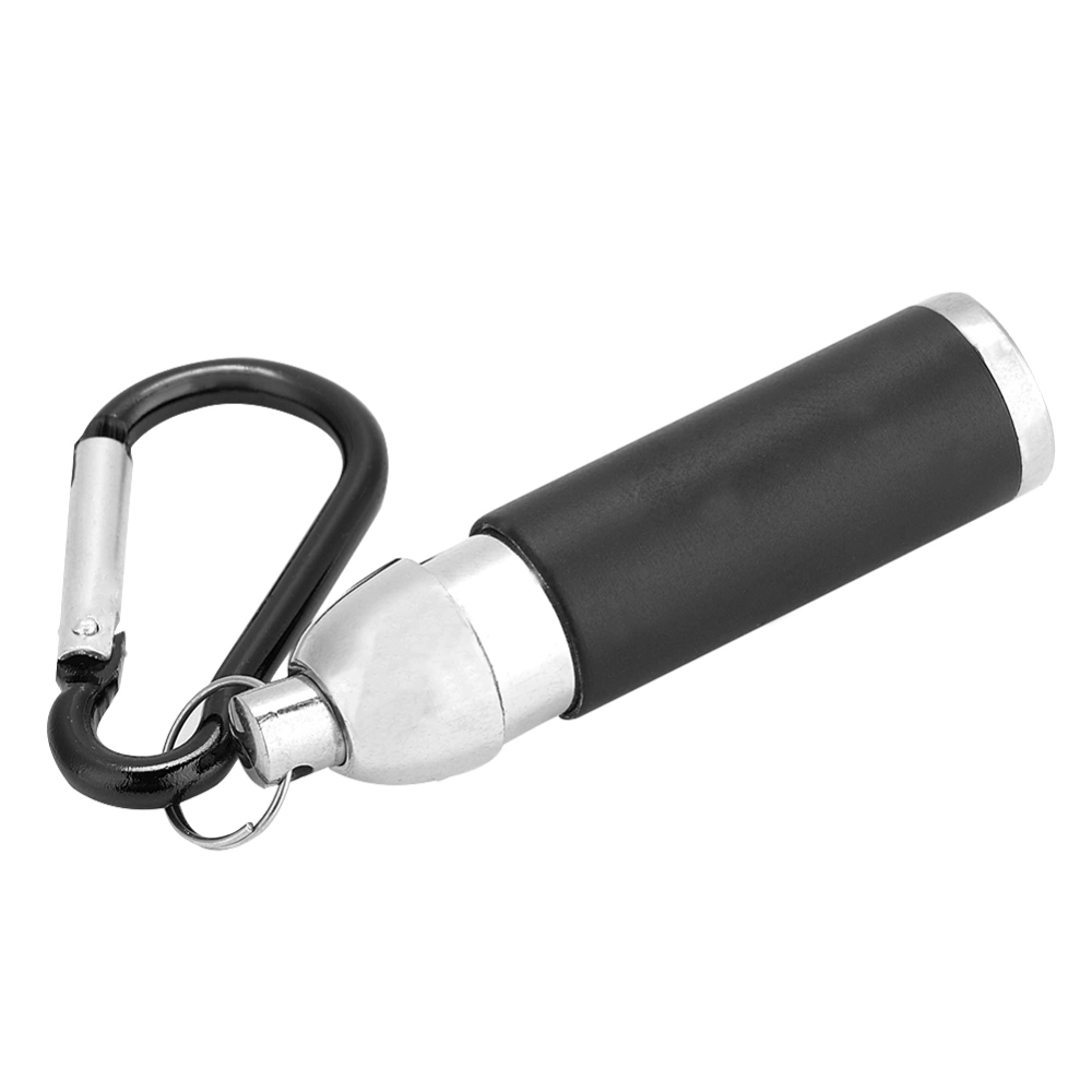 Useful Colorful Portable Aluminum Alloy Mini LED Flashlight Torch Light Keychains(black)