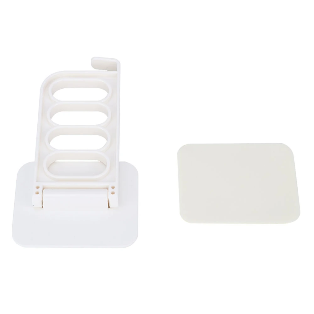 4Hole Clothes Hanger Wall Mounted Clothes Dryer PuncH free Adhesive Laundry Rack Beige