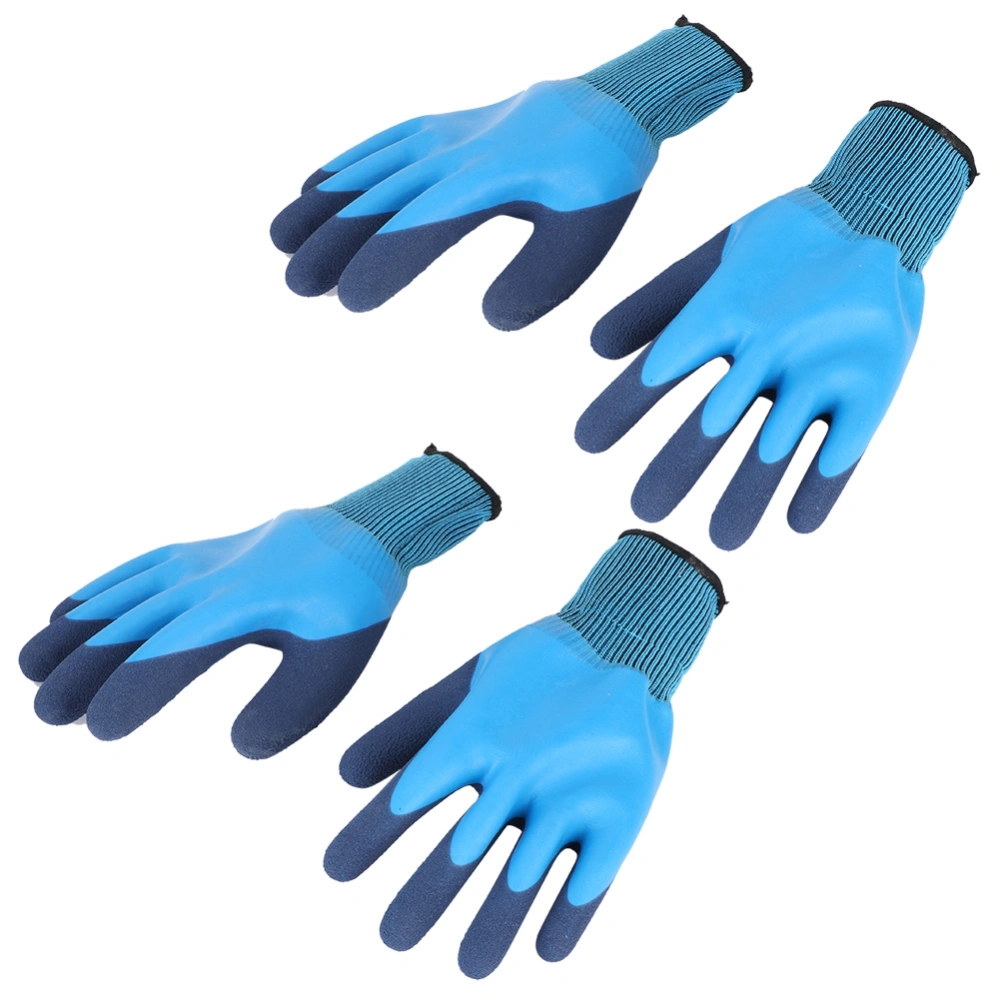 2 Pair Agriculture Garden Working Protective Gloves Non-Slip Waterproof Latex Gloves