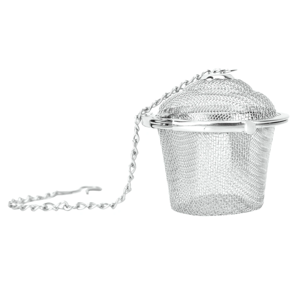 Stainless Steel Tea Strainer Mesh Ball Herbal Spice Filter Soup Infuser with Chain(S)