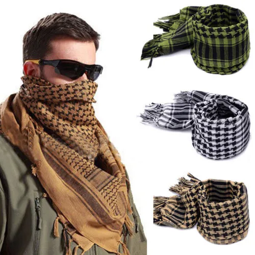 Men Outdoor Shawl, Military Desert Scarf, Army Arafat Head Wrap