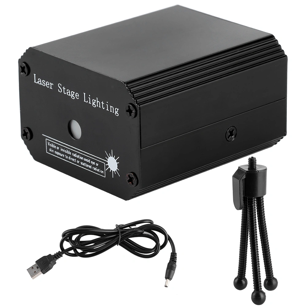 LED Mini Dj Bar Stage Light Sound Control Christmas Projector Light with Tripod for Club Party
