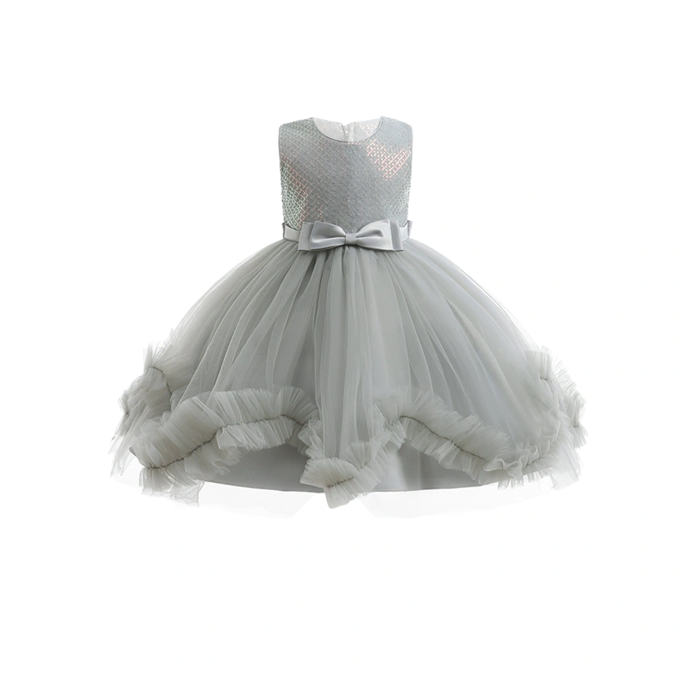 Girls Sequin Party Dress Sparkling Sleeveless Mesh Tulle Tutu Gowns