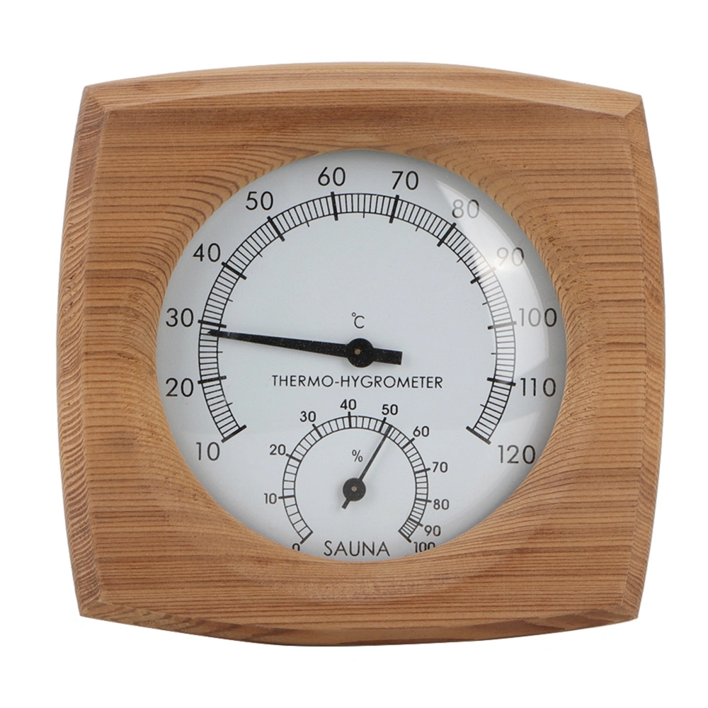 2‑In‑1 Indoor Wood Thermo‑Hygrometer Thermometer Hygrometer Steam Room Sauna Room Accessories