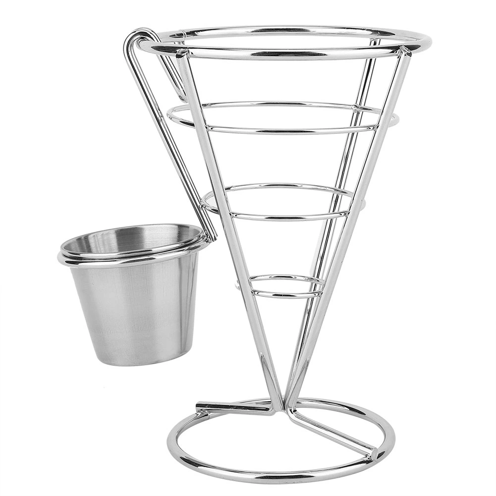 Plating French Fries Stand Buffet Cone Snacks Display Stand Fries Baskets(Single Cup)