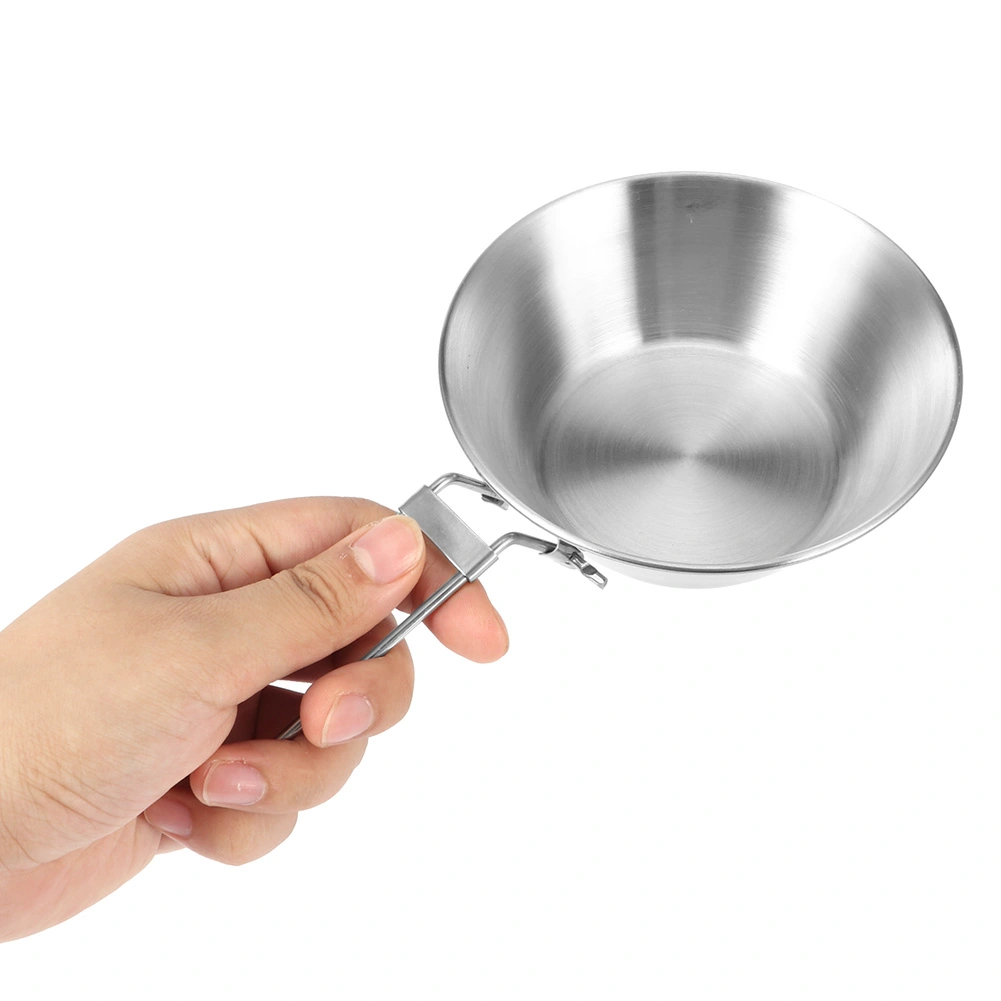 Outdoor Thicken 304 Stainless Steel Folding Portable Picnic Bowl Camping Cookware Utensils