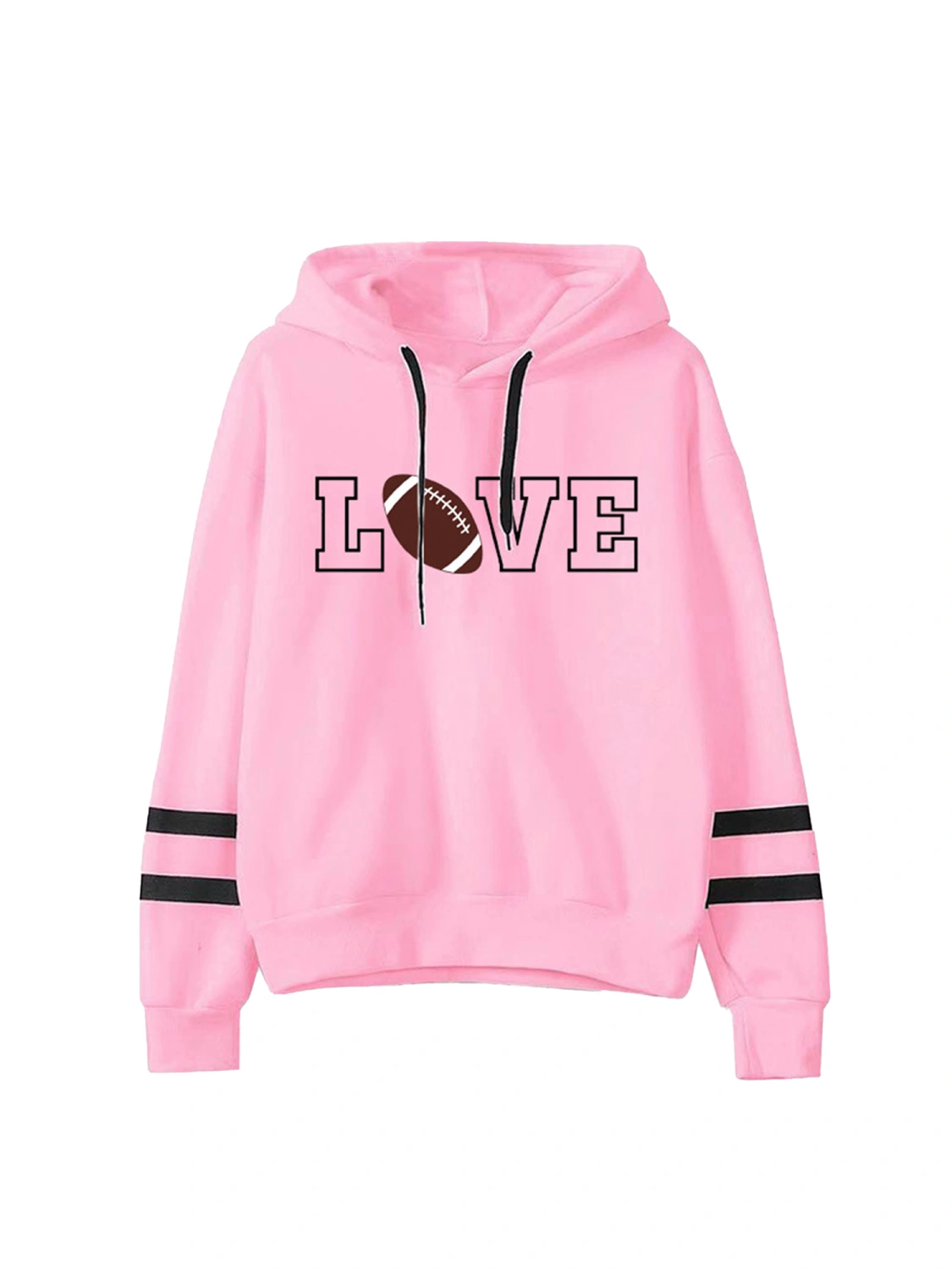 Men Women Hoodies Sweatshirts Letter Football Print Pullover Tops 