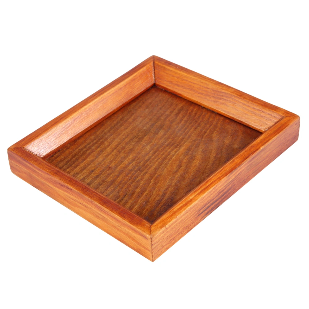 Wooden Serving Tray Plate for Tea Set Fruits Candies Food Home Decoration (14*12*2cm)