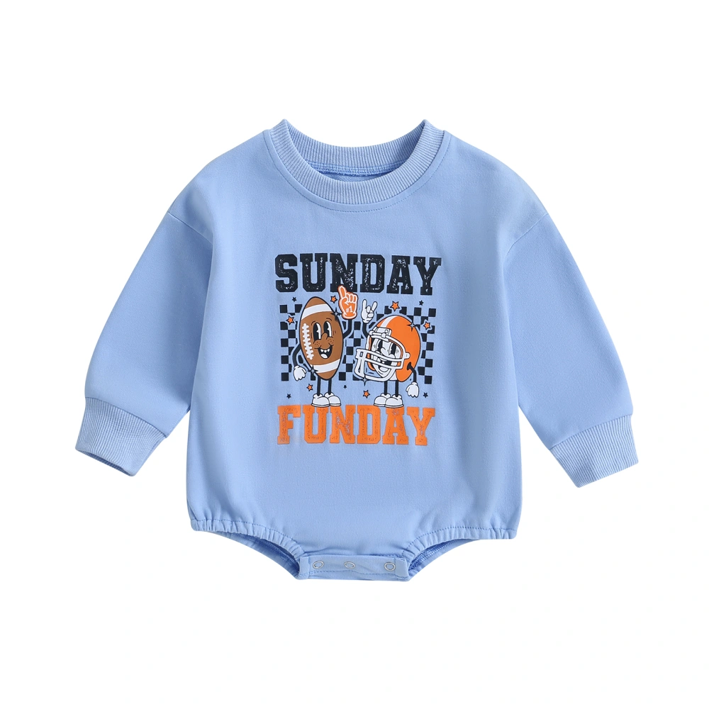 Baby Boys Sweatshirts Rompers Rugby Letter Print Infant Jumpsuits