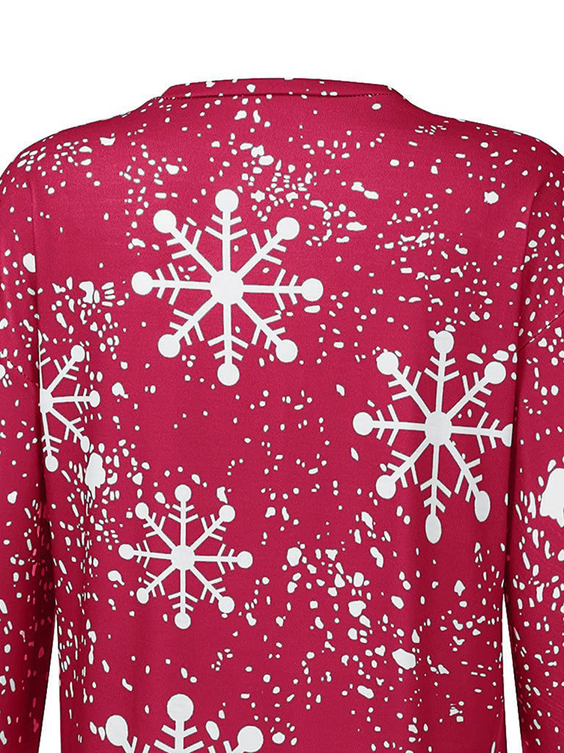 Women Wild Christmas Sweatshirt Snowman Snowflake Print Hoodies