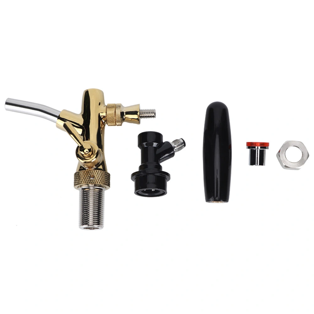 Stainless Steel Adjustable Beer Faucet Tap with Ball Lock for Homebrew Barrel Wine Beverage