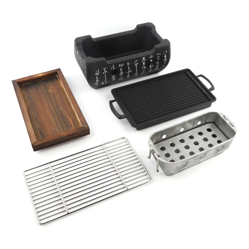 Rectangular Furnace, Japanese Cuisine, Charcoal Stove, Japanese Barbecue Alcohol Stove