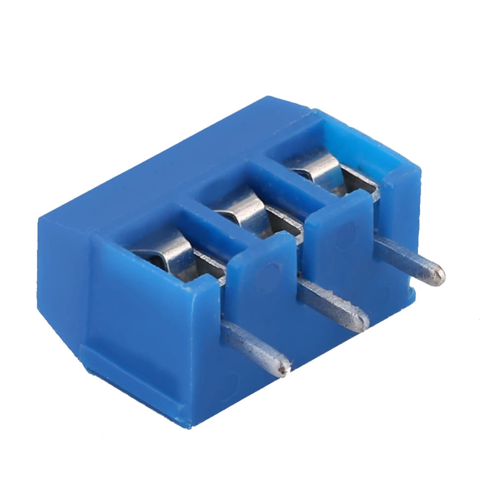 1Pc 3-Pin Pitch Screw Terminal Block Connector 5.08mm Panel PCB Mount(KF301-3P 5.08mm)