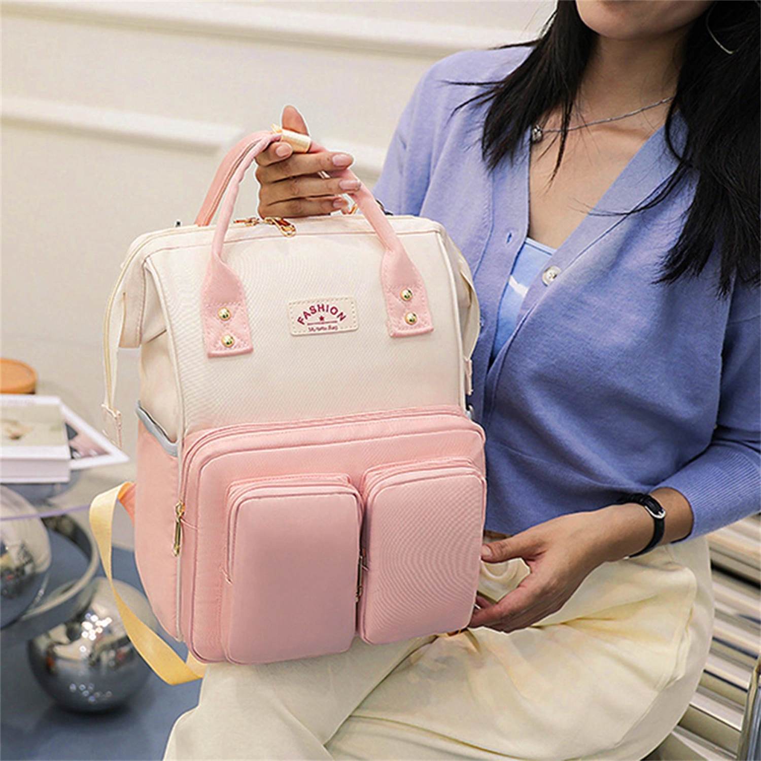 Diaper Bag Backpack, Multifunction Waterproof Baby Nappy Changing Bag