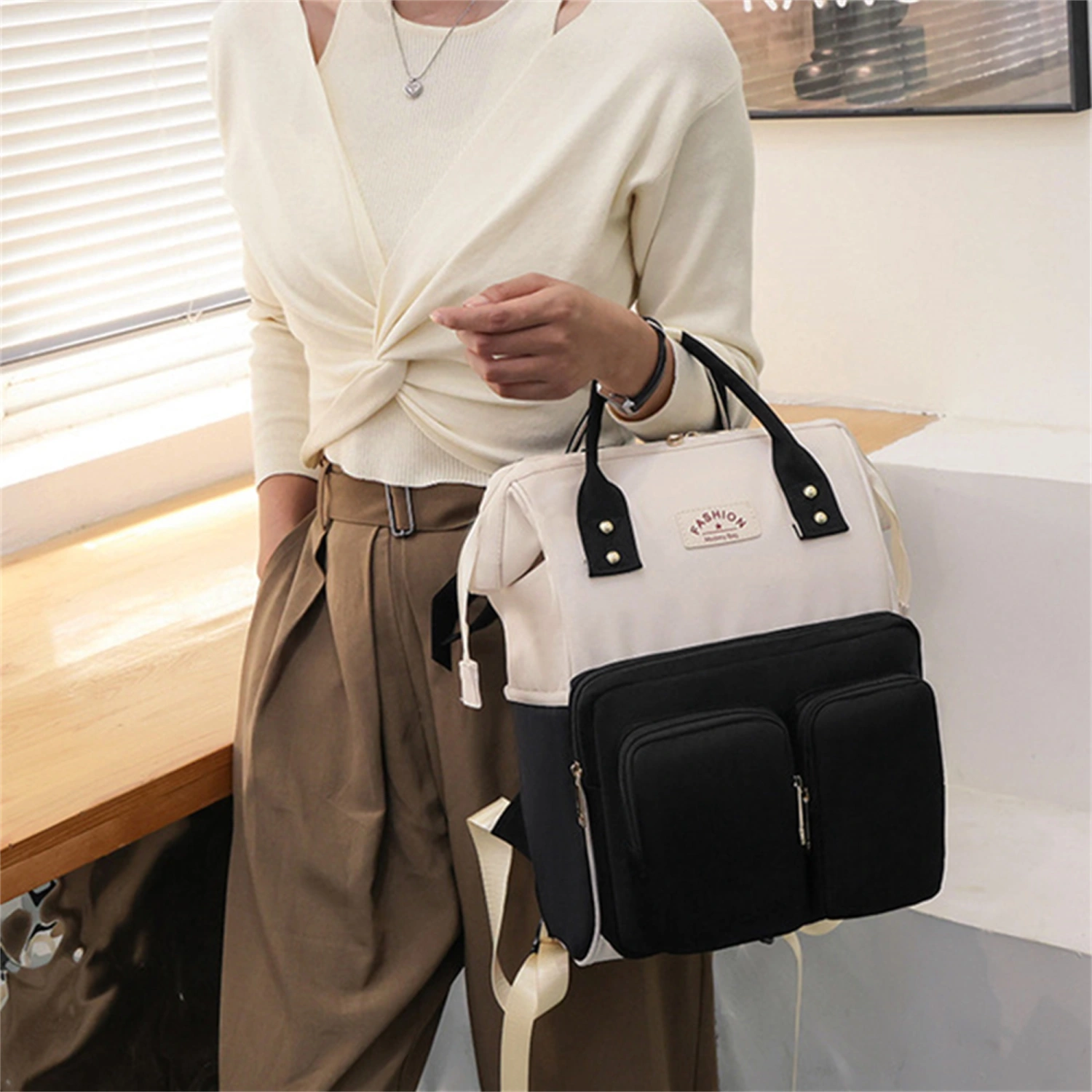 Diaper Bag Backpack, Multifunction Waterproof Baby Nappy Changing Bag