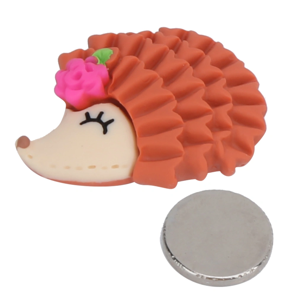 Hedgehog Magnet Fixator Cute Pattern Rhinestone Painting Accessories for Adult Kids CraftsBrown