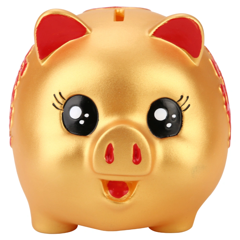 Golden Cute Plastic Pig Bank Pig Toy Coin Money Cash Collectible Saving Box Kids Gift