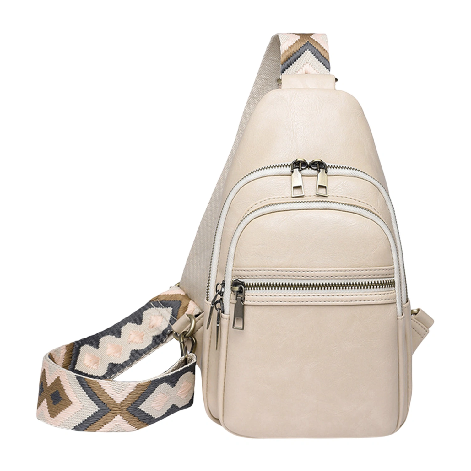 Women Crossbody Sling Bag Lightweight PU Chest Shoulder Bag Fanny Pack