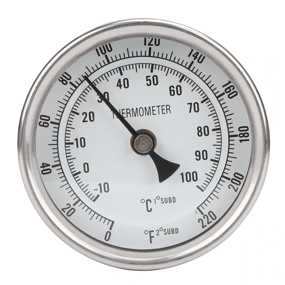 1/2" NPT Stainless Steel Pot Thermometer Metal Dial Thermometer for Brewing Beer