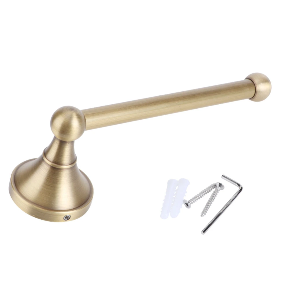 Retro Brass Stainless Steel Wall Mount Toilet Bathroom Tissue Roll Paper Holder Bar