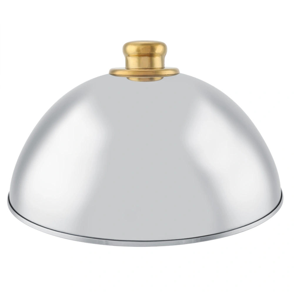 Stainless Steel Kitchen Restaurant Dining Food Serving Platter Lid Dome Plate Cover (Large)