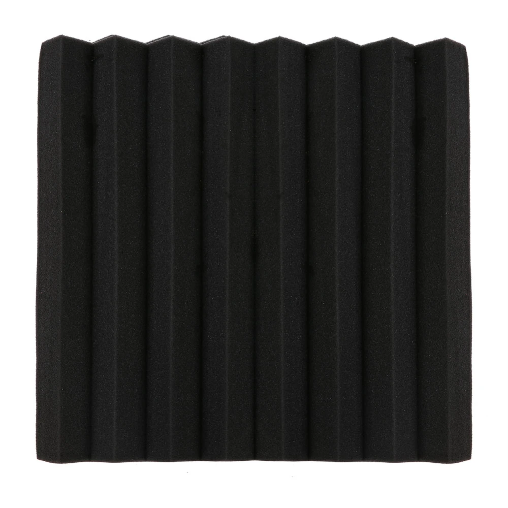 50*50*5cm 6Pcs Triangular Groove Shape Sound Absorbing Soundproofing Cotton Foam (Black)