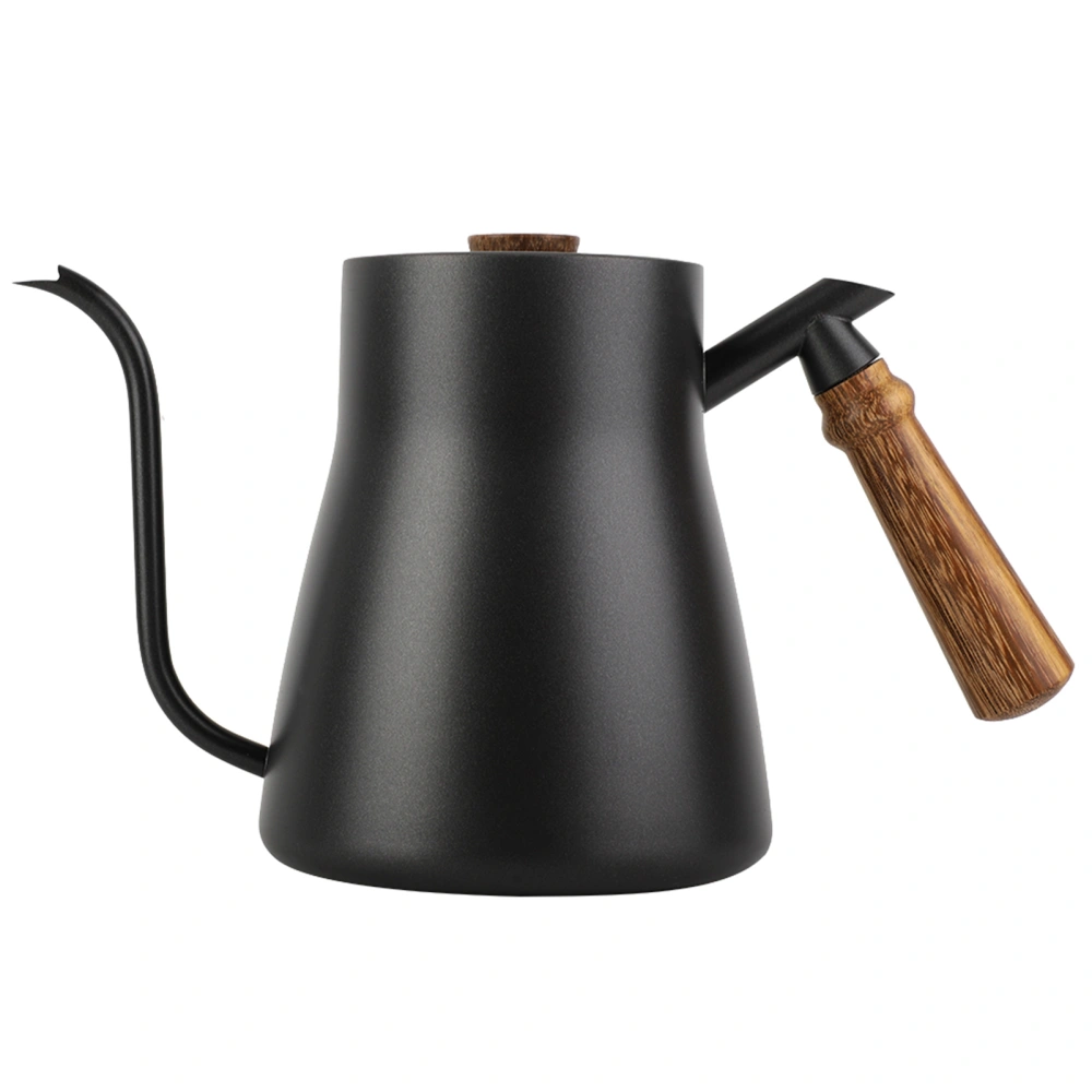 850ml Stainless Steel Drip Over Coffee Kettle Gooseneck with Wooden Handle