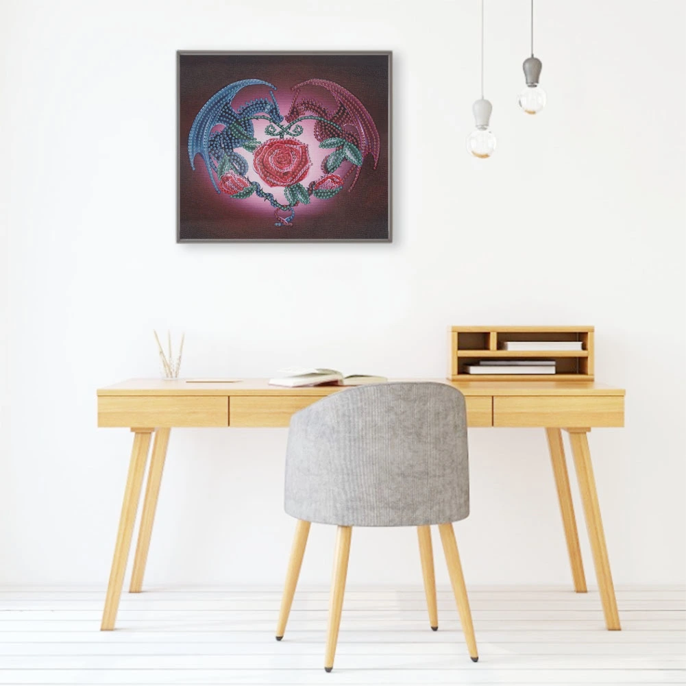DIY 5D Rhinestone Painting Drill Embroidery Animal Pattern Cross Stitch Home Decoration Dragon