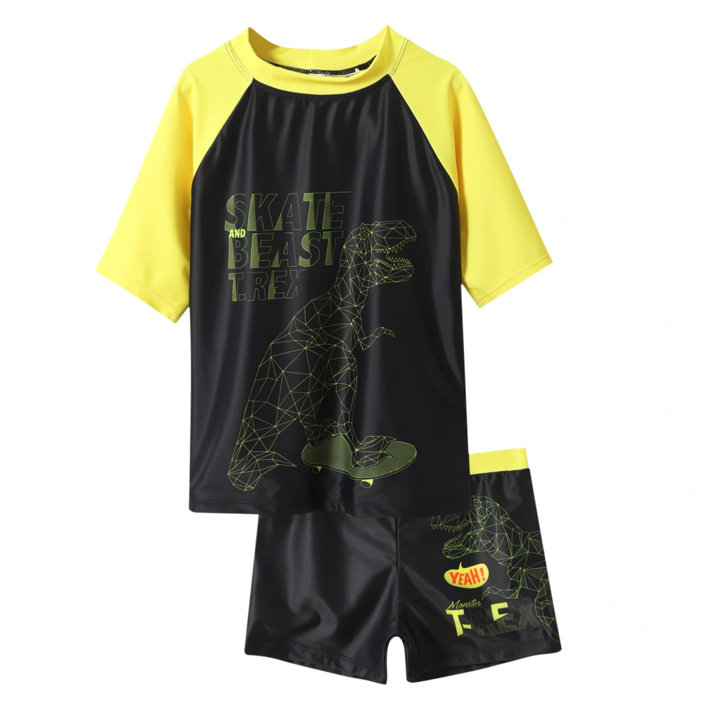 Toddlers Cartoon Printing Swimsuit, Short Sleeve Tops Short Pants