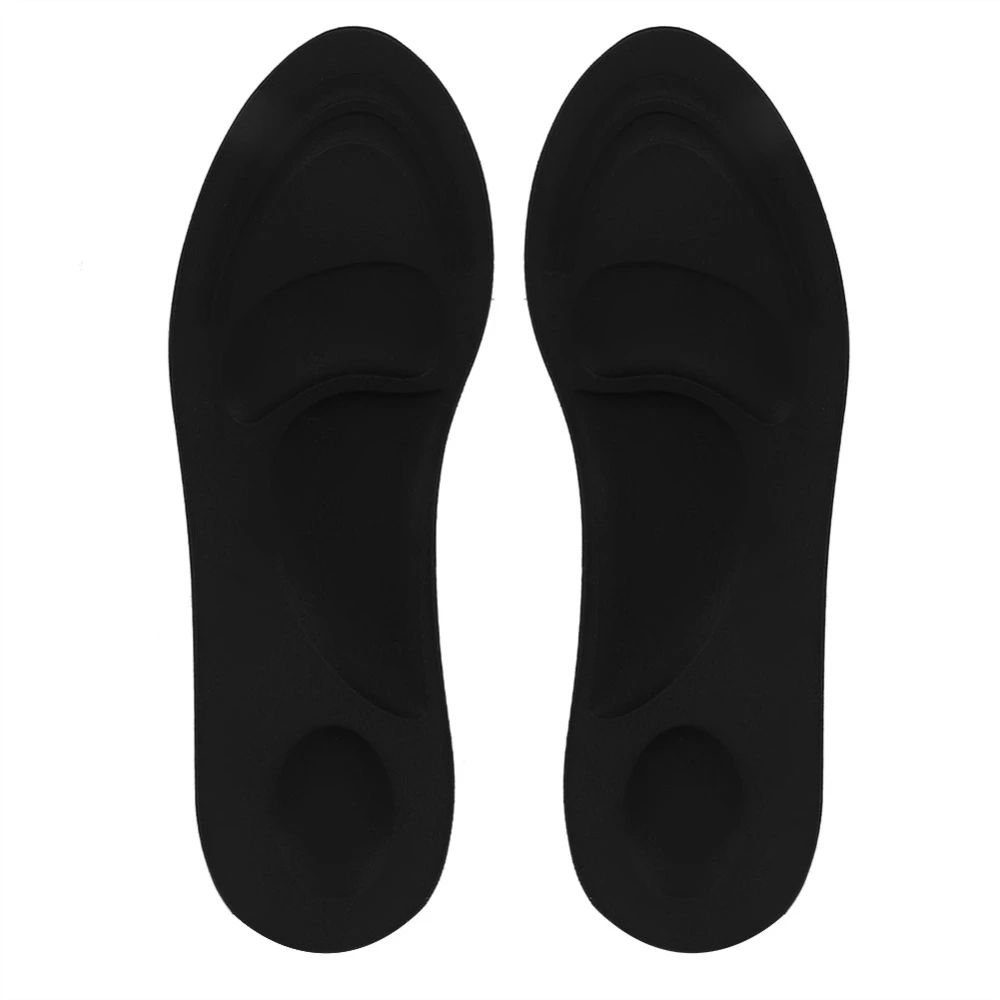 Comfortable Massage Beige Sponge Shoes Insole Sneaker Insert Cushion (Black)