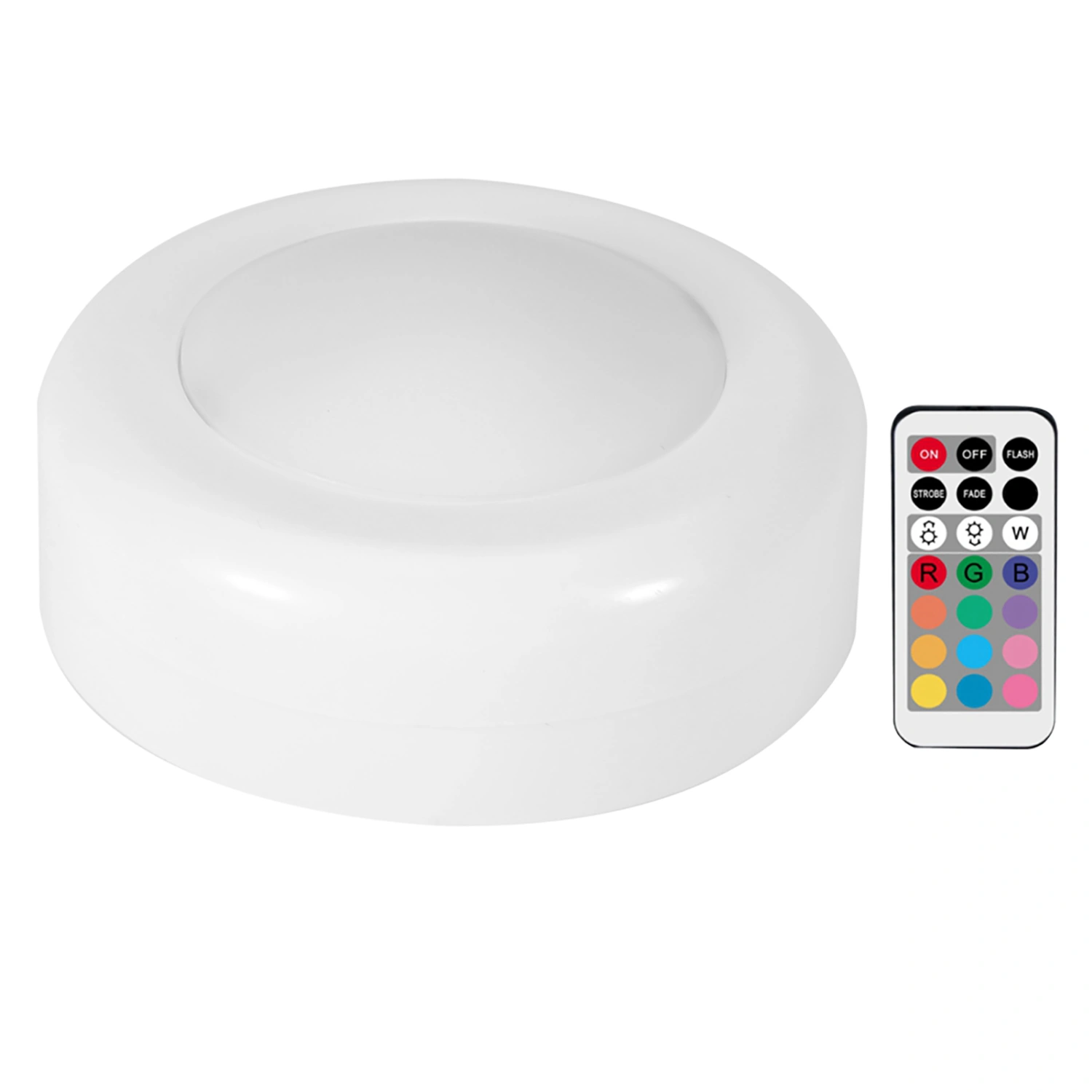 Wireless LED Puck Light RGB 12 Colors Dimmable Night Hall Lamp